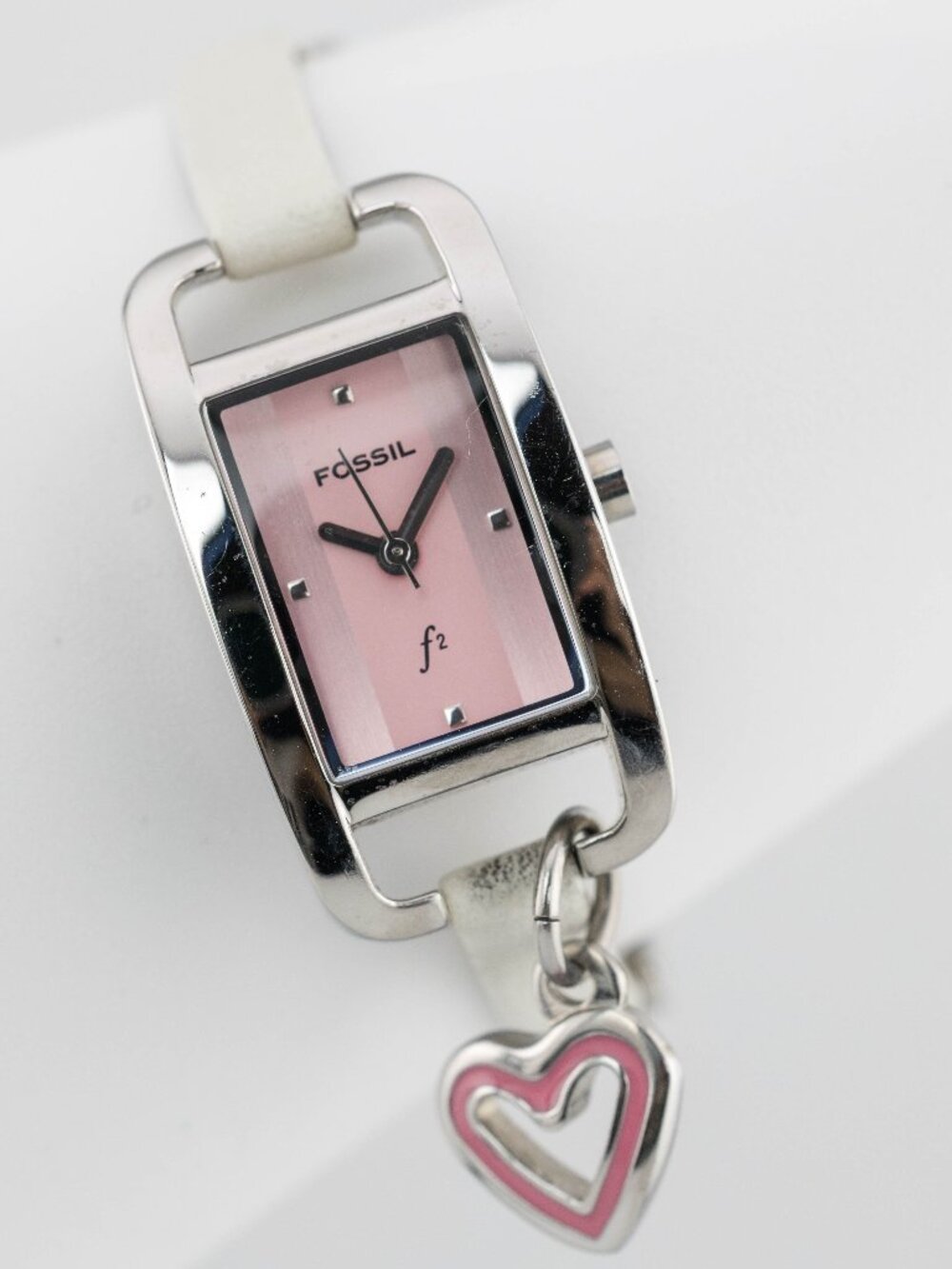 Fossil F2 ES-1065 Heart Charm Quartz Analog Women's Watch Fresh Battery
